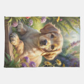 Cute Puppy Theedoek (Horizontaal)
