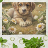 Cute Puppy Theedoek (Gevouwen)