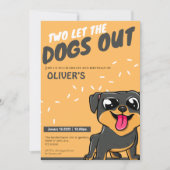 Cute Puppy thème 2ème anniversaire invitation (Devant)