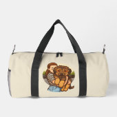 Cute Puppy with Heart Sunglasses Plunjezak (Achterkant)