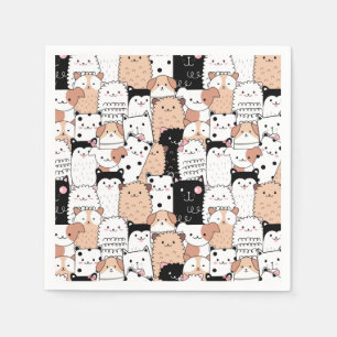 Cute Pups Napkins Servet