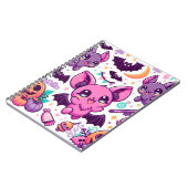 Cute purple bats halloween candy notitieboek (Linkerzijde)