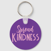 Cute Purple & Black Spread Kindness Key Chain Sleutelhanger (Voorkant)