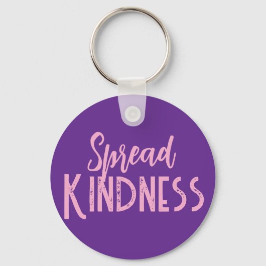 Cute Purple & Black Spread Kindness Key Chain  Sleutelhanger (Voorkant)