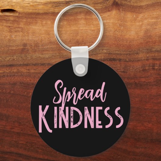 Cute Purple & Black Spread Kindness Key Chain Sleutelhanger (Achterkant)