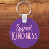 Cute Purple & Black Spread Kindness Key Chain Sleutelhanger (Voorkant)
