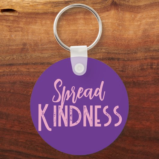 Cute Purple & Black Spread Kindness Key Chain  Sleutelhanger (Voorkant)