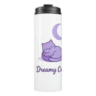 Cute Purple Cat Moon Travel Mug Gift Thermosbeker
