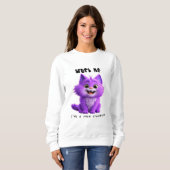 Cute Purple Cat | Trust Me I'm a Nice Creature Trui (Voorkant volledig)