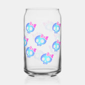 Cute Purple Skull Planner Blikvorm Glas (Achterkant)