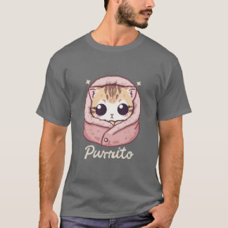 Cute Purrito Cat – Adorable Kitty Pun T-shirt