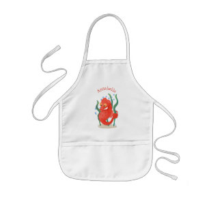Cute pygmy seahorse cartoon kinder schort