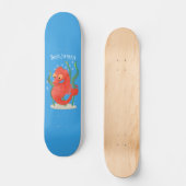 Cute pygmy seahorse cartoon skateboard (Voorkant)