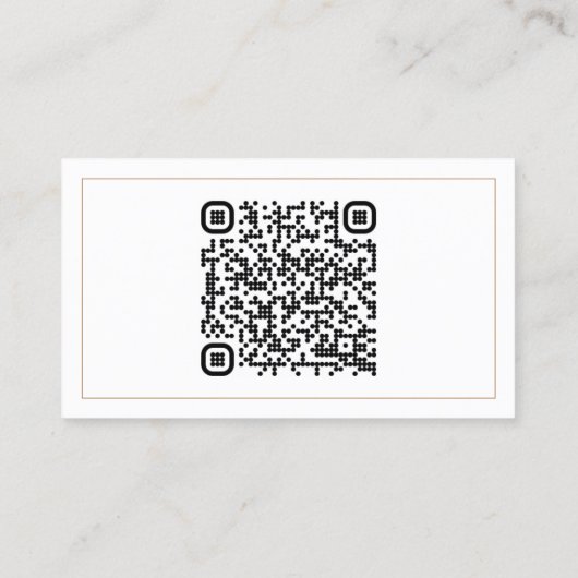 Cute QR Code Mariage Site Web Détails Cartes (Dos)
