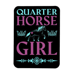 Cute Quarter Horse Girl Magneet