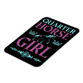 Cute Quarter Horse Girl Magneet (Linkerzijde)