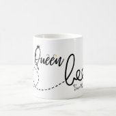 Cute Queen Bee Custom Name Koffiemok (Center)