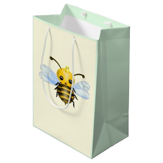 Cute Queen Bee Medium Cadeauzakje (Voorkant Gekanteld)