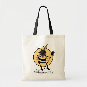 CUTE QUEEN BEE PERSONALIZED BUDGET CANVAS TAS