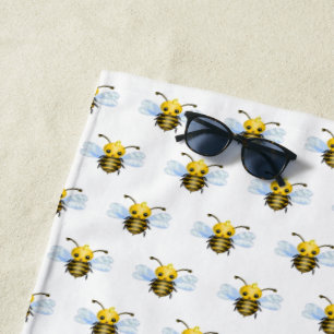 Cute Queen Bee-strandhanddoek Strandlaken