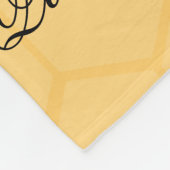 CUTE QUEEN BEEN MET HONEYCOMB FLEECE BLANKET (Hoek)