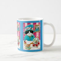 Cute Queen chat souris tasse de thé