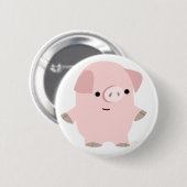 Cute Quiet Cartoon Pig Button Badge (Voorkant /achterkant)