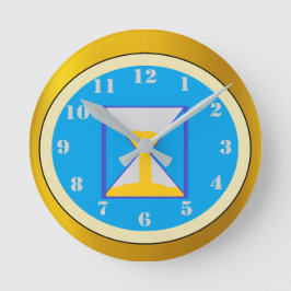 Cute Quirky Hourglass Gepiliseerd Ronde Klok