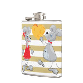 Cute Quirky Whimsical Mouses-Stripes Heupfles (Links)