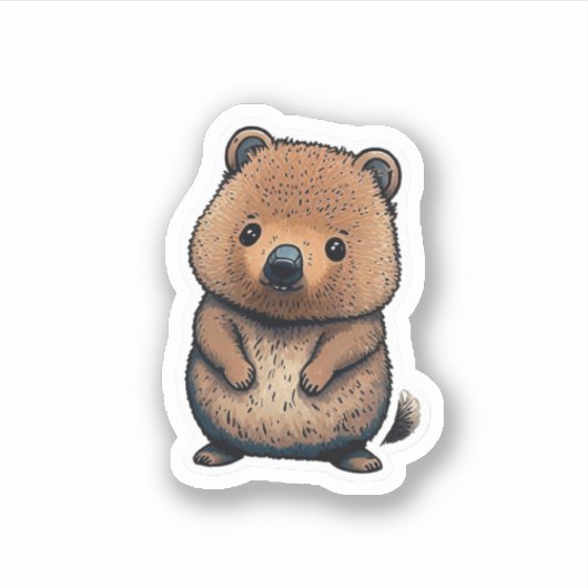 Cute Quokka Sticker (Voorkant)