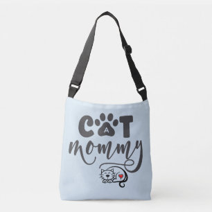 Cute Quote "Cat mammie" Crossbody Tas