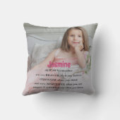 Cute quote fotodochter werpt pillow kussen (Achterkant)