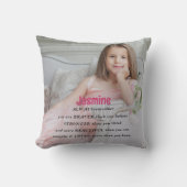 Cute quote fotodochter werpt pillow kussen (Voorkant)