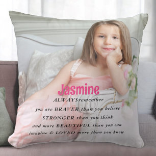 Cute quote fotodochter werpt pillow kussen