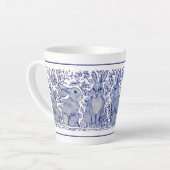 Cute Rabat Famille Bleu Blanc Delft Dedham Mug (Angle gauche)