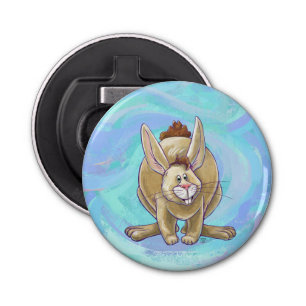 Cute Rabbit Animal Parade Button Flesopener