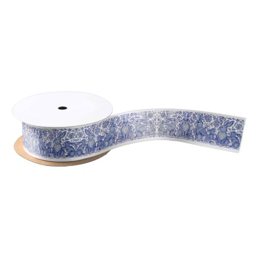 Cute Rabbit Blue & White Pattern Child Baby Lint (Spoel)