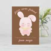 Cute rabbit Classroom Valentijn card Feestdagenkaart (Staand voorkant)
