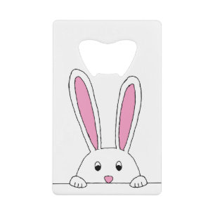 Cute Rabbit Clipart Peaking Cute Animals Bunny Kredietkaart Flessenopener