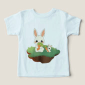Cute Rabbit Duo with Carrots (Design Recto)