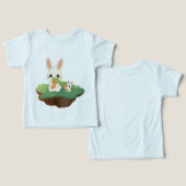 Cute Rabbit Duo with Carrots (Design Recto & Verso)