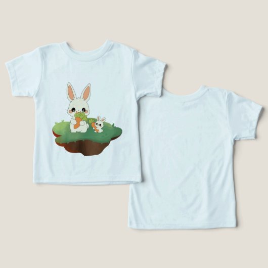 Cute Rabbit Duo with Carrots (Design Recto & Verso)