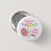 Cute Rabbit Easter Egg Hunt Ronde Button 3,2 Cm (Voorkant /achterkant)