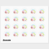 Cute Rabbit Easter Egg Hunt Ronde Sticker (Vel)