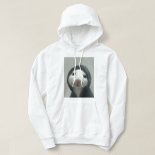 Cute Rabbit Face Pullover Hoodie