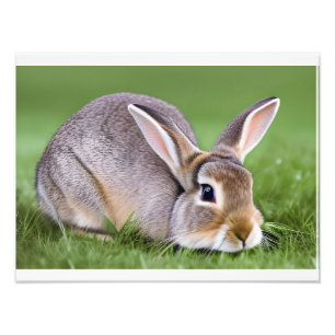 Cute Rabbit Foto Afdruk