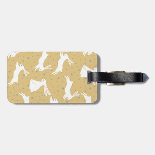 Cute Rabbit Pattern Design -  Bagagelabel (Achterkant horizontaal)