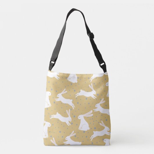 Cute Rabbit Pattern Design -  Crossbody Tas (Achterkant)