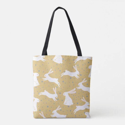 Cute Rabbit Pattern Design - Draagtas (Achterkant)