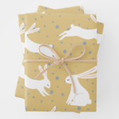 Cute Rabbit Pattern Design Inpakpapier Vel (In situ)